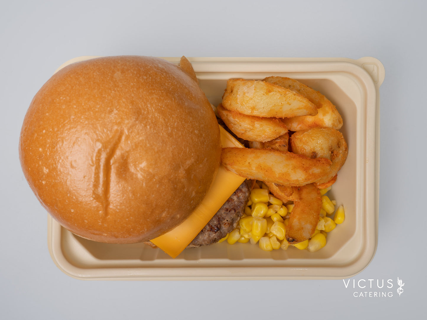 Saturday 12: Beef Cheeseburger, Potato Wedges, Buttered Corn