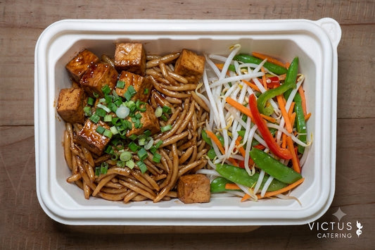 Saturday 12: Wok Fried Silver Noodle (Mee Tai Bak), Braised Tofu & Mixed Vegetables