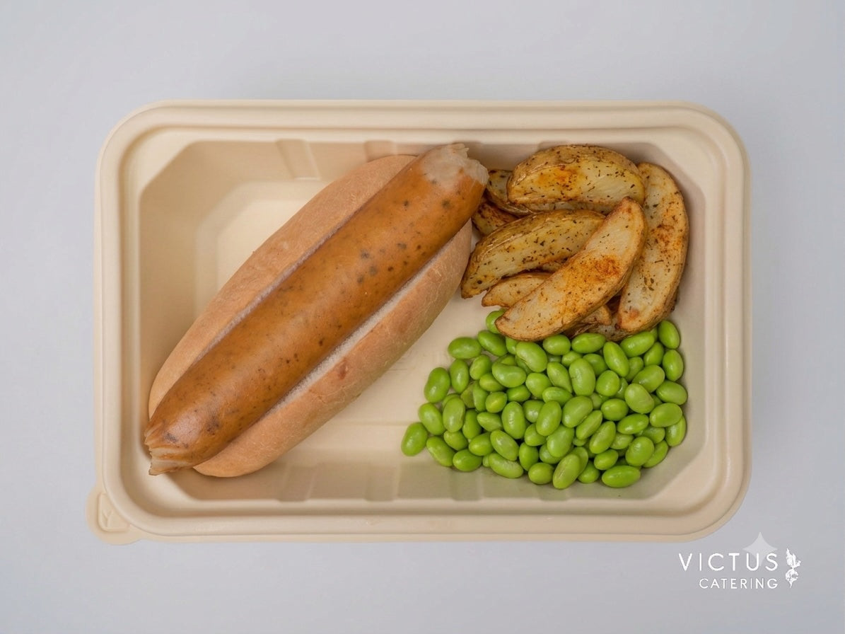 Sunday 13: Beef Hot Dog, Potato Wedges, Edamame Beans