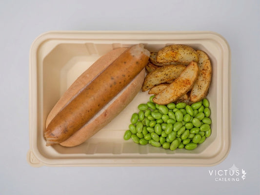 Sunday 13: Beef Hot Dog, Potato Wedges, Edamame Beans