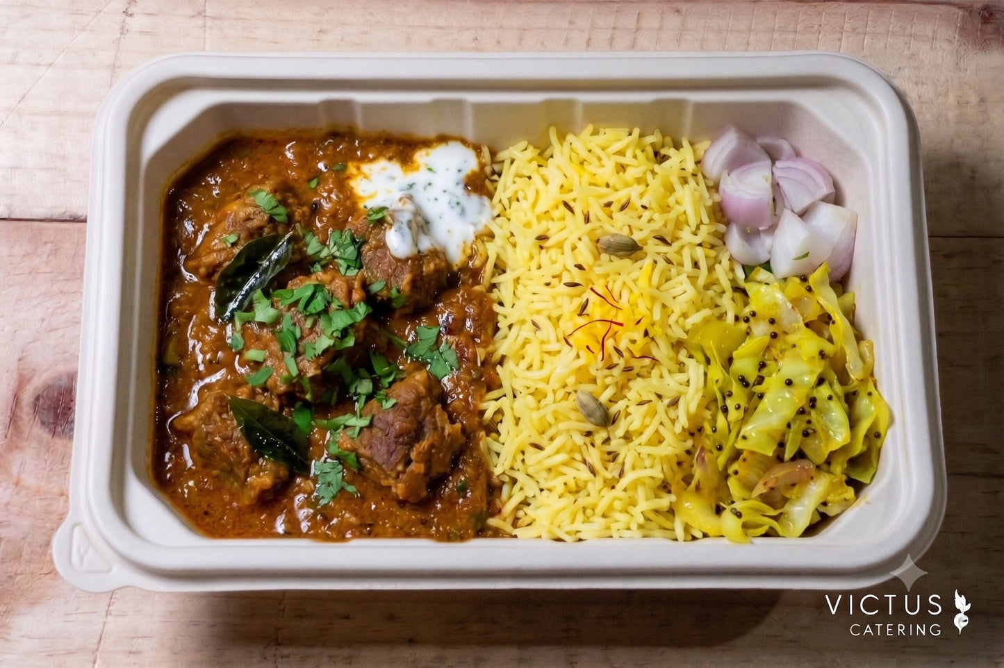 Saturday 12: Masala Mutton Curry, Pilau Rice, Sautéed Cabbage